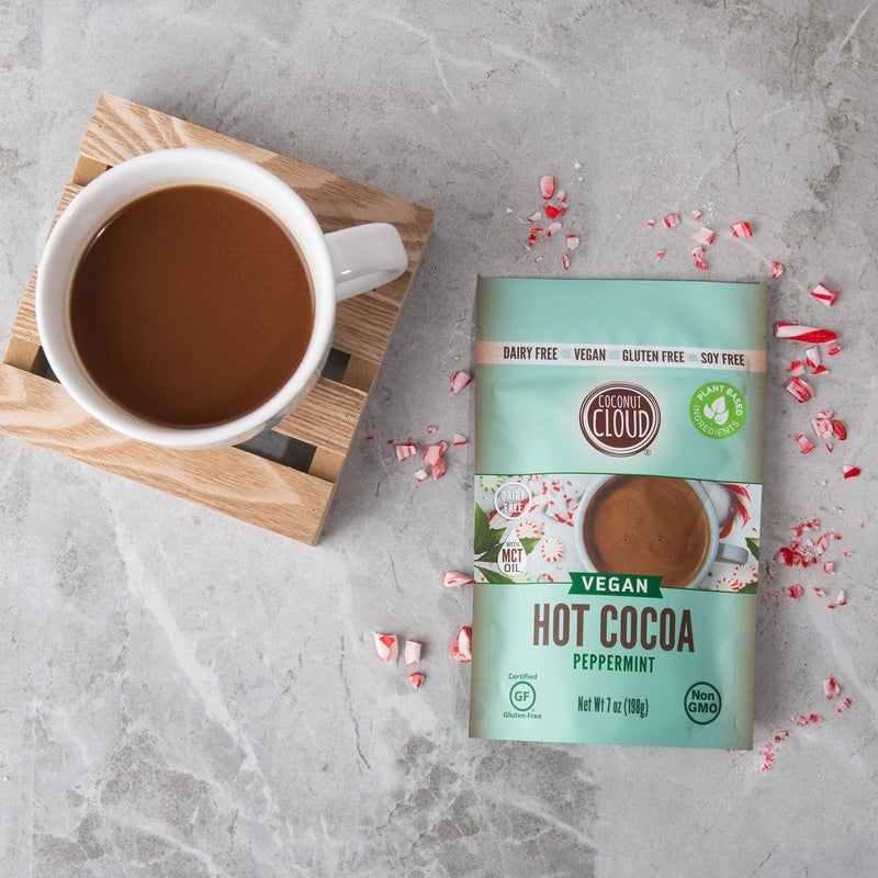 Coconut Cloud: Dairy-Free Instant Peppermint Hot Cocoa Mix | Vegan, Natural, Delicious, Creamy Chocolate (Made in Colorado from Premium Coconut Milk Powder), Peppermint Cocoa, 7 oz - Image 4